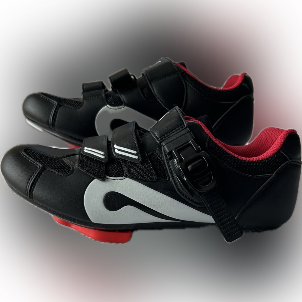 Peloton Black and Red Cycling Shoes